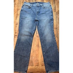 NYDJ Marilyn Straight Leg Jeans Medium Wash Blue Lift Tuck Size 14